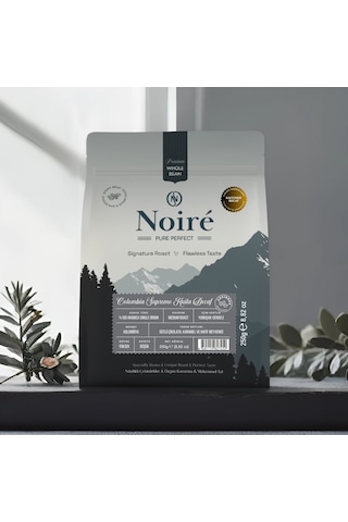 Noire Colombia Supremo Huila Decaf Çekirdek Kahve 250g %100 Arabica Single Origin Kafeinsiz