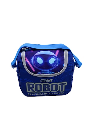 Muggle Robot Tek Bölmeli Termoslu Beslenme Çantası Mu-5905 Mavi