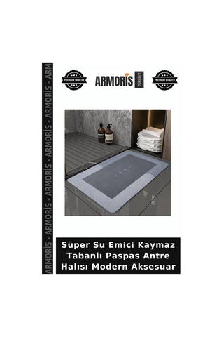 Süper Su Emici Kaymaz Tabanlı Paspas Antre Halısı Modern Aksesuar Çok Renkli