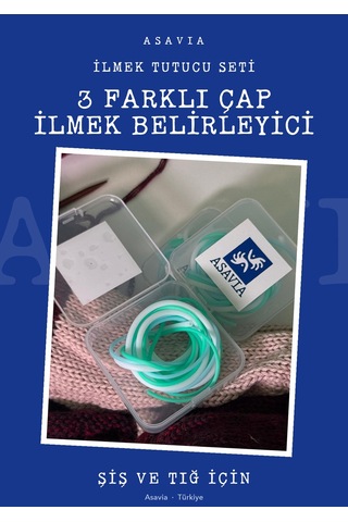 Asavia İlmek Tutucu Seti 3 Farklı Çap Örgü İlmek Belirleyici Marker