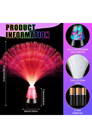 Symbee Usb Işıklı Renkli Fiber Optik Aydınlatma - Ev Dekorasyonu, Hediye, Ofis Ve Yatak Odası Için Parlak Renkler Ve Sıcak Atmosfer Oluşturur Beyaz