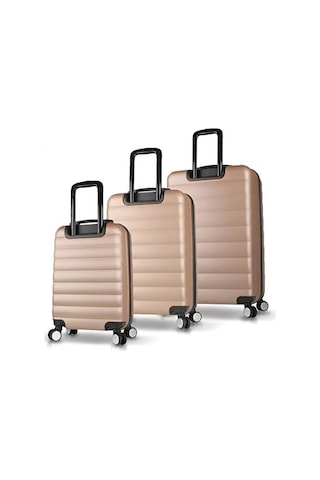 My Valiz Colors Abs Kabin Orta Ve Büyük Boy Gold 3'lü Valiz Seti Çok Renkli