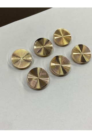 Kaban Ve Ceket Düğmesi Hipnoz Model Özel Kaplama 6'lı Set Gold 3 Cm