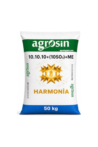 Agrosin Harmonia 10.10.10+(10SO3)+ME Organomineral Granül Gübre 50 kg -
