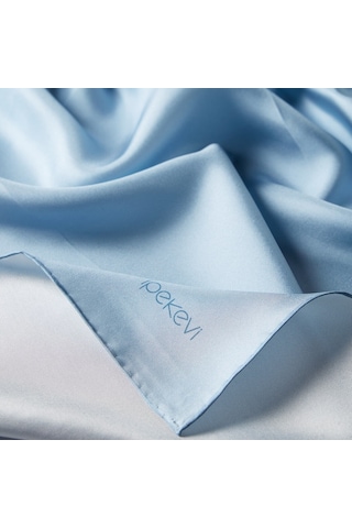 İpek Evi İpekevi Düz Twill İpek Eşarp - Bebe Mavi
