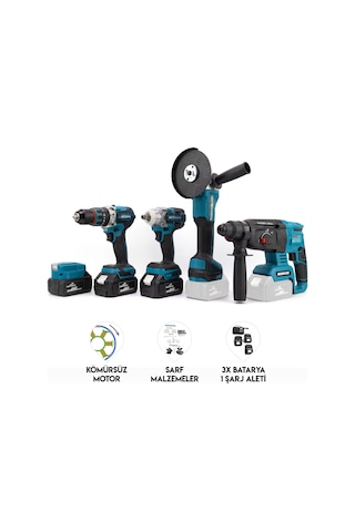 Chelikbei MK350 36V Akülü Vidalama Seti 5'li Mavi