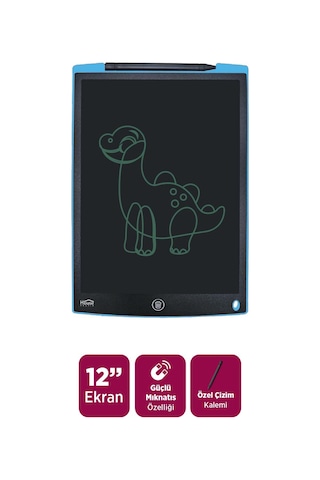 House Pratik Hp45 Pilli Lcd Ekran Elektronik Yazı Tahtası 12 İnç Mavi