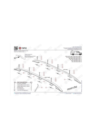 Toyoto Proace Verso Kısa Şase Tavan Çitası Portbagaj 2019 2020 2021 2022 2023 2024 2025 2026 2027