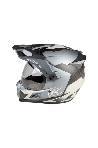 Klim Krios Pro Carbon Charger Adv Rally Motosiklet Kaskı Gri