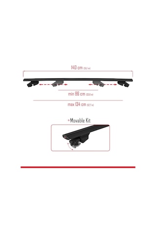 Renault Kadjar 2015-2022 Arası Ile Uyumlu Hook Model Ara Atkı Tavan Barı Siyah 2 Adet