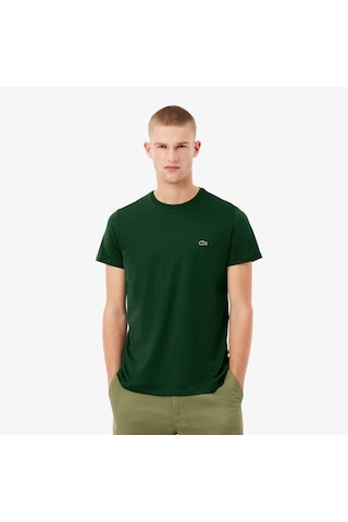 Erkek Regular Fit Bisiklet Yaka T-shirt Lacoste Yeşil