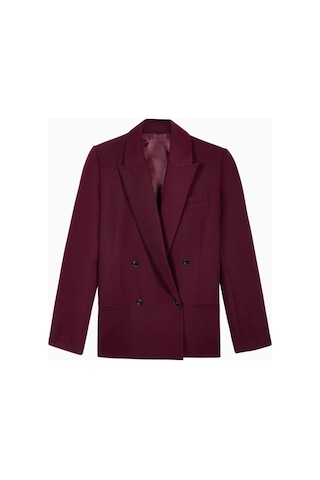 Because Of Alice Dropped Waist Double Breasted Blaze Oversize Kadın Ceket Bordo
