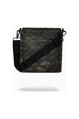 Sprayground Camo Splash Messenger Sling, Sportif Ve Fonksiyonel Çanta Omuz Çantası Yeşil