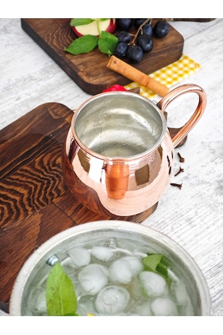 Modabakir Mule Mug Bakır Kupa Bardak 600 Ml Bakır