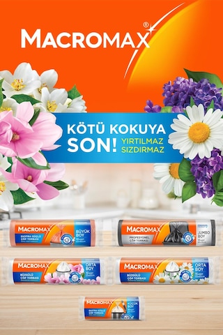 Macromax Master Büzgülü Vanilya Kokulu Çöp Torbası X 5 Adet