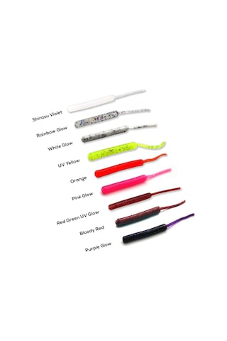 Fujin Baby Worm Kokulu 5.2 CM Lrf Silikon + 3 Adet Kanca
