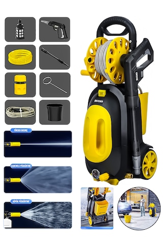 Steiner 3000w 130 Bar Profesyonel Yüksek Basınçlı Oto Yıkama Makinesi