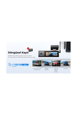 Compact Design Wifi Quad Araç Kamerası