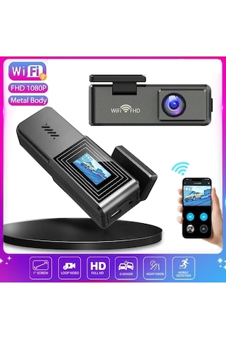 Dahili Wifi Dahili Mini Ekran 1080P Araç Kamerası