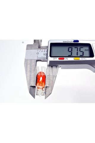 12v 5w Dipsiz T10 Ampul Turuncu Boyalı Amber Cam 10 Adet