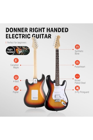 Donner Dst-100s St Elektro Gitar Seti Sunburst 104182561104