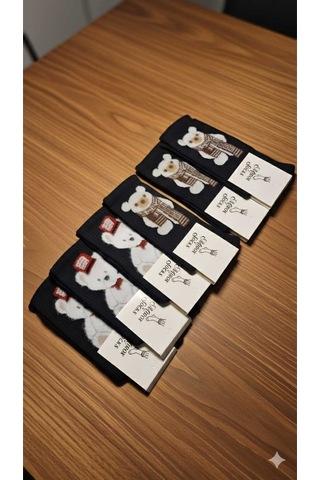 Kadın Pamuk Çorap Kışlık 36-40 Numara Asorti 6'lı Paket Set 5