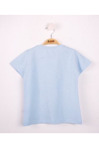 Toontoy Kids Toontoy Erkek Çocuk T-shirt 684 Gofre Baskı Mavi