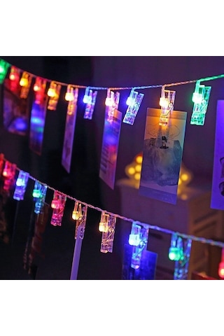 Renkli Işıklı Mandallı Fotoğraf Albümü 10 Lu - Rgb Diğer