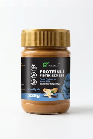 Proteinli Fıstık Ezmesi Vanilya Fıstık Proteini, Maca Kökü Tozu İle 325 Gr