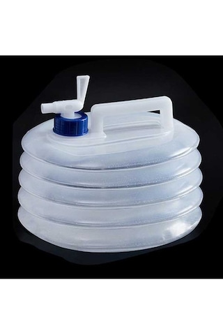 Besthome1 5l Taşınabilir Şeffaf Plastik Su Deposu, Katlanabilir Musluklu, Ev/doğa/seyahat, Kolay Taşınır Su Tankı Diğer