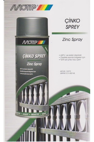 Motip Isıya Dayanıklı Çinko Spreyi 400 ML