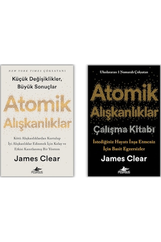 Atomik Alışkanlıklar Kutulu Özel Seti 2 Kitap James Clear Atomik Alışkanlıklar & Çalışma Kitabı