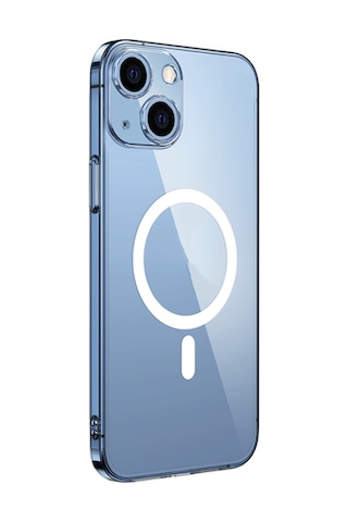 Apple Uyumlu iPhone 14 Kılıf Kablosuz Şarj Ve Magsafe Destekli Slimsafe Premium Sert Pc Silikon Kapak Şeffaf
