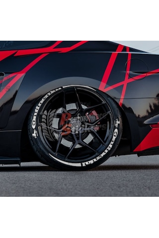 Lastik Yazısı Continental + Kuyruk Araç Lastik Stikeri 31mm