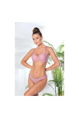 Ang Butik Kadın Gallipoli 31761 Bayan Straplez Lotus Sütyen Ve Külot Takım Pembe