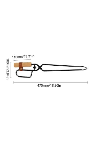 Ranyeek Kamp Ateşi Maşası - Uzun Saplı, Yanmaz Ve Kaymaz Çelik Mangal Maşası Çok Renkli