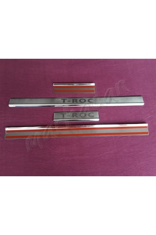 Woc Chrome Vw T-Roc Krom Kapı Eşiği 2017 Sonrası 4 Parça Paslanma