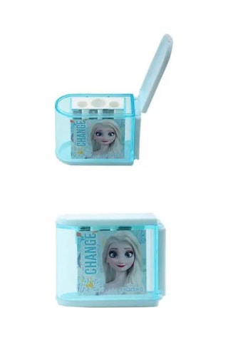Kalemtıraş Frozen Hazneli 3 Bıçaklı Mavi 44676