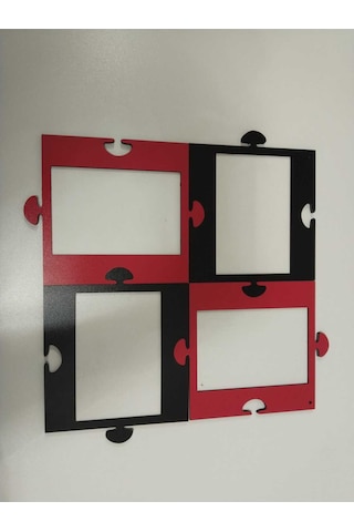 Çerçeve Puzzle Şeklinde 4 Resimli Şık Ve Kaliteli Mdf