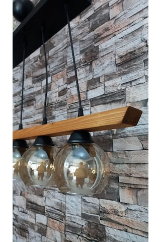 Ahsap 5 Li Avize Ahşap