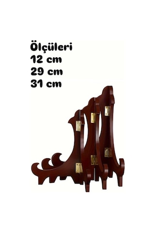 Ahşap Teşhir Ayak Seti 3 Lü 31cm-29cm-12cm Ahşap