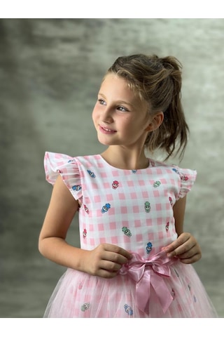 Sy Store Kız Çocuk Şık Günlük Ve Özel Gün Elbisesi Pembe Sy Store Kız Çocuk Şık Günlük Ve Özel Gün Elbisesi Pembe
