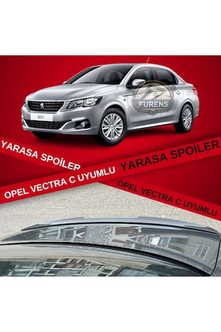 Peugeot 301 Bagaj Üstü Yarasa Spoiler Piano Black