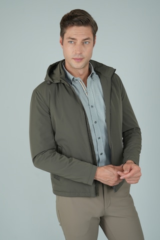 Bisse Deri Detaylı Regular Fit Erkek Haki Mont Mnt24k24002 D49 Haki