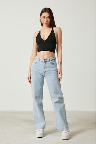 Twenty3 Kadın Super Crop Sırt Detaylı Triko Büstiyer Bluz 001