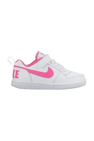 Nike Court Borough Low 2 Leather Gerçek Deri Bantlı Lastik İpli Beyaz Spor Ayakkabı Beyaz