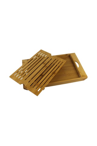 Bambu Tepsi Servis Sunum Tepsi Kesim Panosu