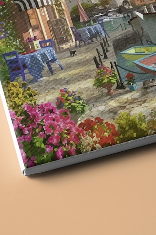 Webstyle Sayılarla Boyama Seti Kasnaklı Yunanda Bir Köy 40 X 50 Cm
