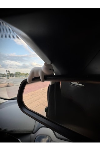 Sevimli Uyuyan Ayı Araba Dikiz Aynası Süsü - Araç İçi Aksesuar Süsü - Mutfak Süsü Torpido Süsü Ayı