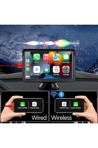 7inç Carplay&android Auto Kablosuz Tak Çalıştır Multimedya Taşınır Apple Carplay Mirrorlink